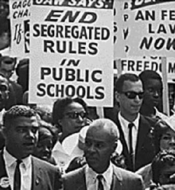 A march during the Civil Rights Movement