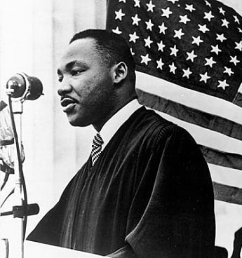 Martin Luther King Jr. giving a speech